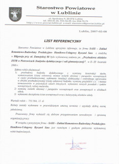 Referencja: Starostwo Powiatowe w Lublinie